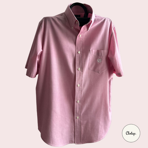 CHAPS Rosato Pink Shirt - Early 90s - Size L