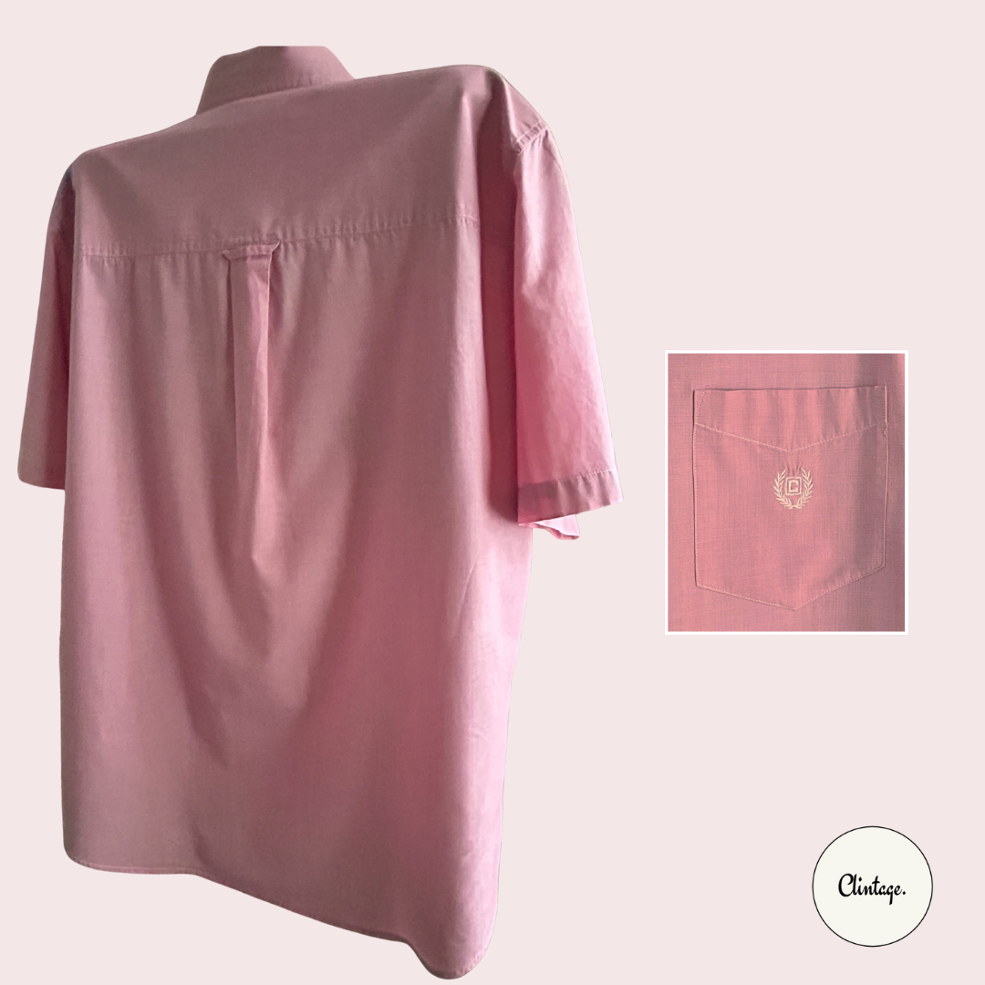 CHAPS Rosato Pink Shirt - Early 90s - Size L