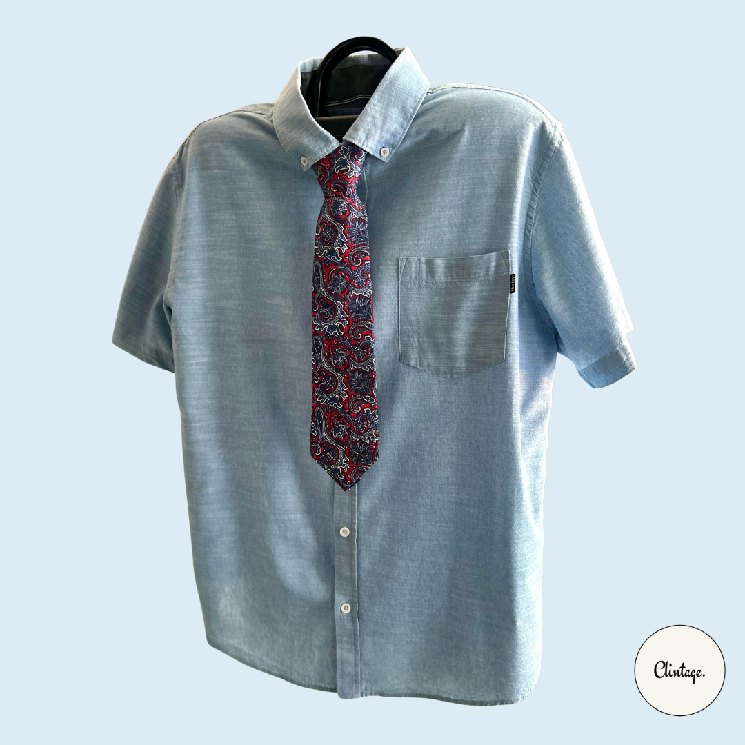 Hurley - Chambray - Short-Sleeve Shirt - Circa Late ’90s - Size L